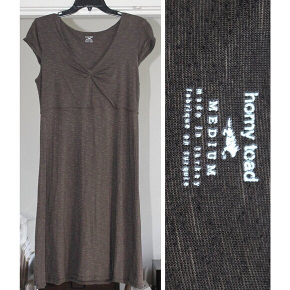Horny Toad (Toad & Co) - Rosemarie A-Line Dress in Bark Brown - size Medium - Picture 1 of 9